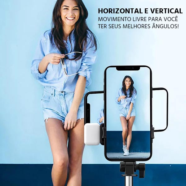 Selfiegram Tripé Multifunções 5 em 1 com Luz de LED Integrada