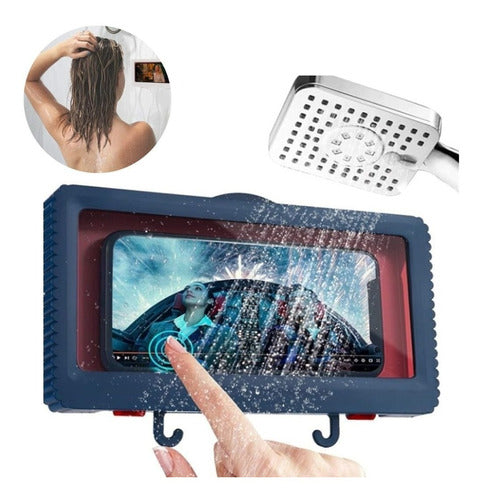 Suporte Capa de Celular para Banheiro Banho Assistir Vídeos no Chuveiro Shower Box
