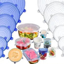 Kit 6 Tampas Universal Flexível Silicone