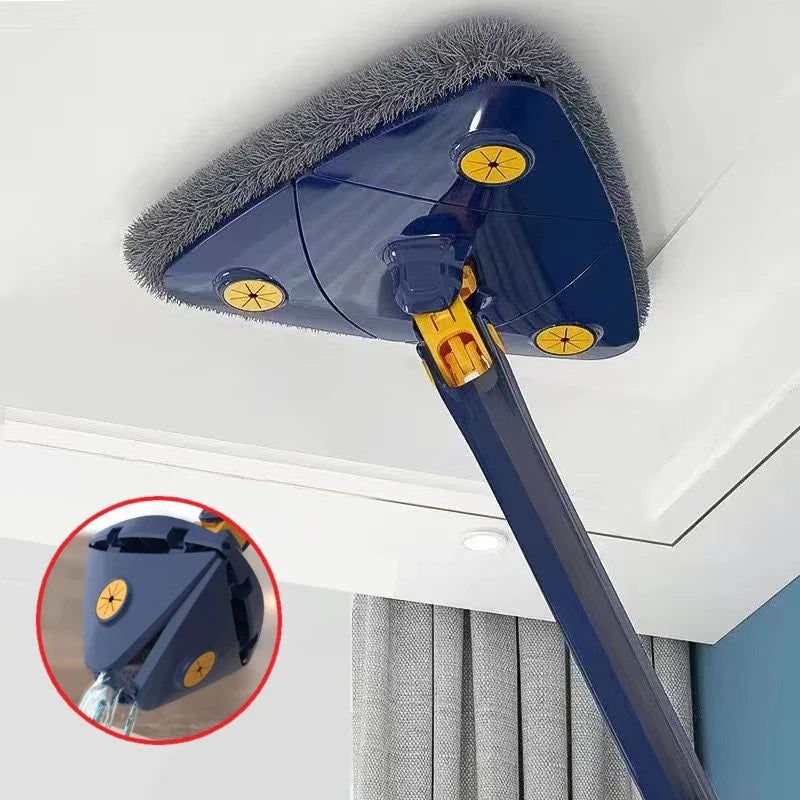 Esfregão Rodo Limpeza Triangulo Mop Giratorio 360° TriMop