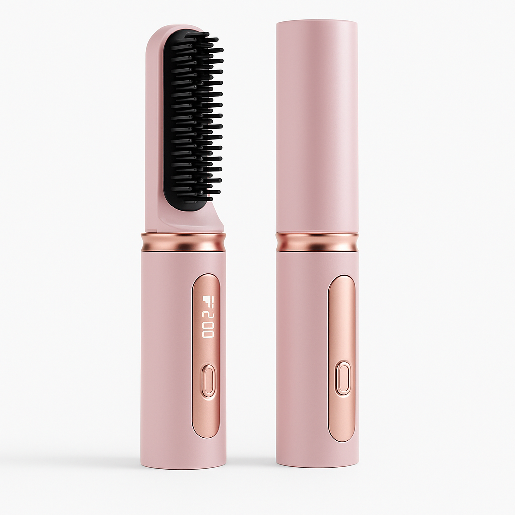 Escova Alisadora de Cabelo Sem Fio GlowGlam