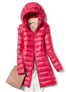 Jaqueta Feminina Puffer Comprida com Capuz