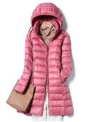 Jaqueta Feminina Puffer Comprida com Capuz