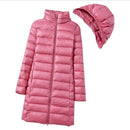 Jaqueta Feminina Puffer Comprida com Capuz