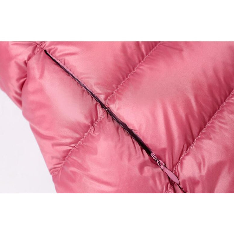 Jaqueta Feminina Puffer Comprida com Capuz