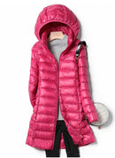 Jaqueta Feminina Puffer Comprida com Capuz