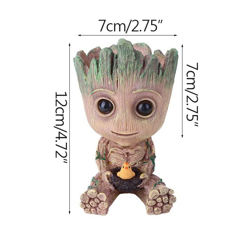 Vaso de Planta Suculentas Cactos Porta Treco Baby Groot Planter