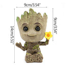 Vaso de Planta Suculentas Cactos Porta Treco Baby Groot Planter