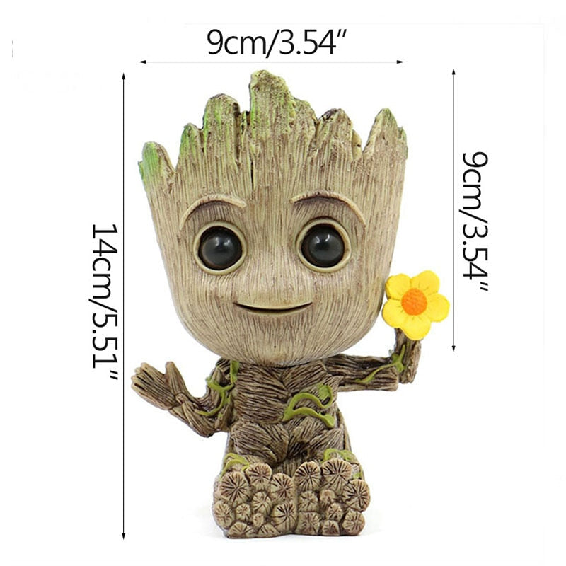 Vaso de Planta Suculentas Cactos Porta Treco Baby Groot Planter
