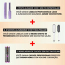Kit Completo de Cabelo 3 em 1: Pente Alisador + Escova Alisadora + Modelador de Cachos