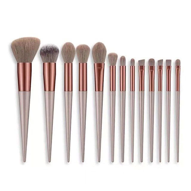Kit 13 Pincéis Macios de Maquiagem