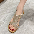 Sandália Rasteirinha Jasmine™ com Aplicação em Strass