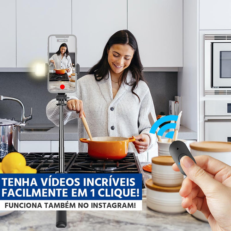 Selfiegram Tripé Multifunções 5 em 1 com Luz de LED Integrada