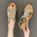 Sandália Rasteirinha Jasmine™ com Aplicação em Strass