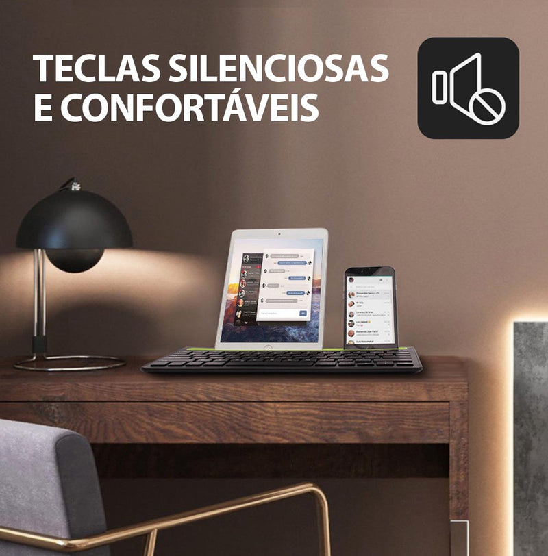 Teclado Universal para Celular Tablet iPad Samsung Lenovo Motorola Multilaser Huawei Bluetooth Sem Fio