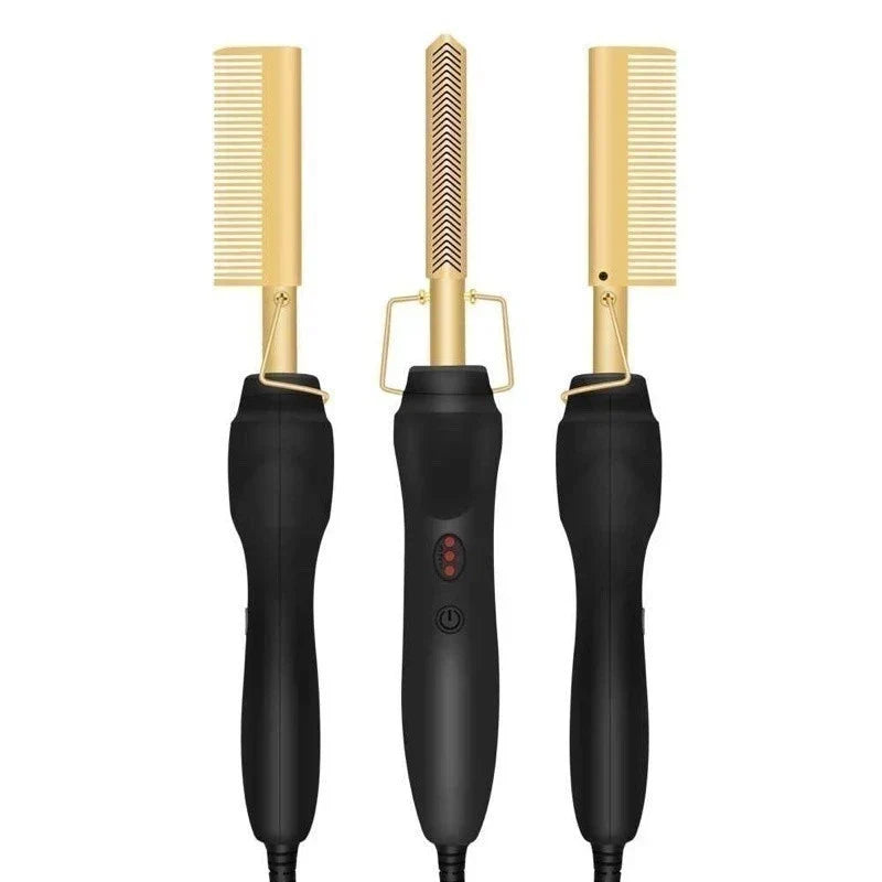 Pente Alisador de Cabelos Bivolt Goldglam