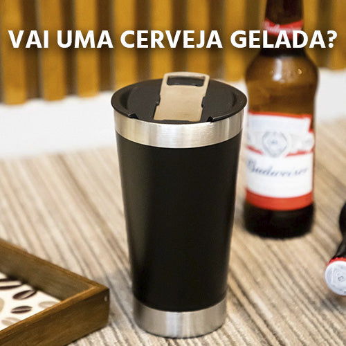 Copo Térmico com Abridor de Garrafa na Tampa Maverick
