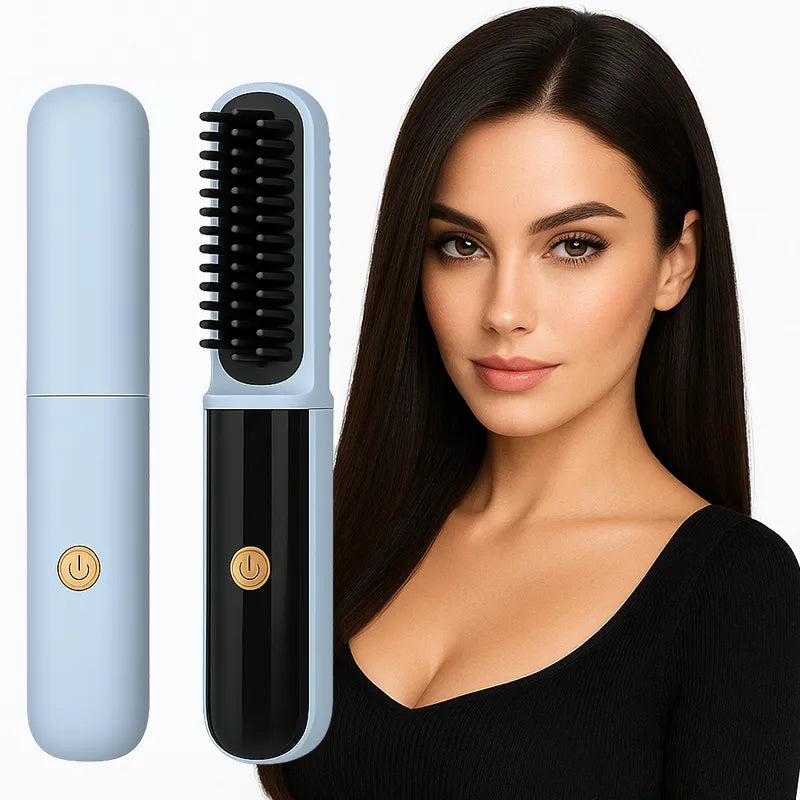 Pente Alisador de Cabelo 5 em 1 Sem Fio PermaGlam