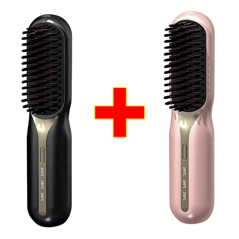 Escova Alisadora de Cabelo 5 em 1 Sem Fio PureGlam