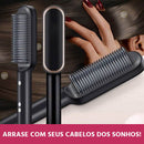Kit Completo de Cabelo 3 em 1: Pente Alisador + Escova Alisadora + Modelador de Cachos