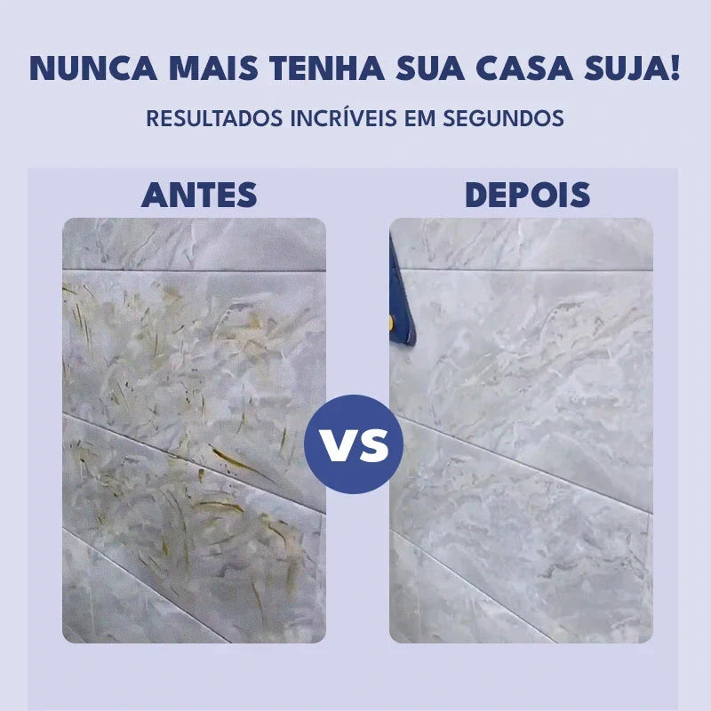 Esfregão Rodo Limpeza Triangulo Mop Giratorio 360° TriMop