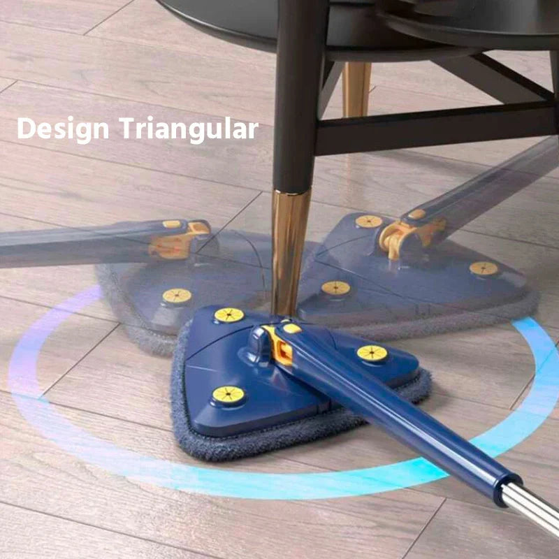 Esfregão Rodo Limpeza Triangulo Mop Giratorio 360° TriMop