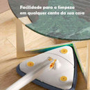 Esfregão Rodo Limpeza Triangulo Mop Giratorio 360° TriMop