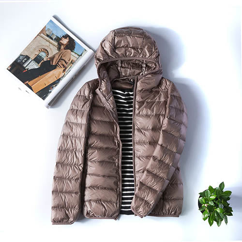 Jaqueta Feminina Puffer com Capuz