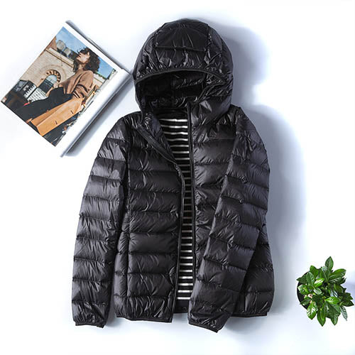 Jaqueta Feminina Puffer com Capuz