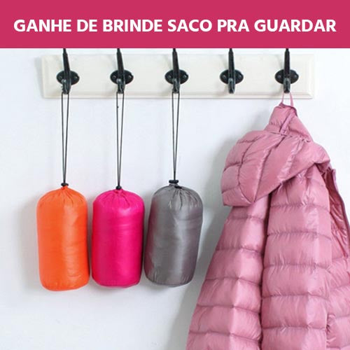 Jaqueta Feminina Puffer com Capuz