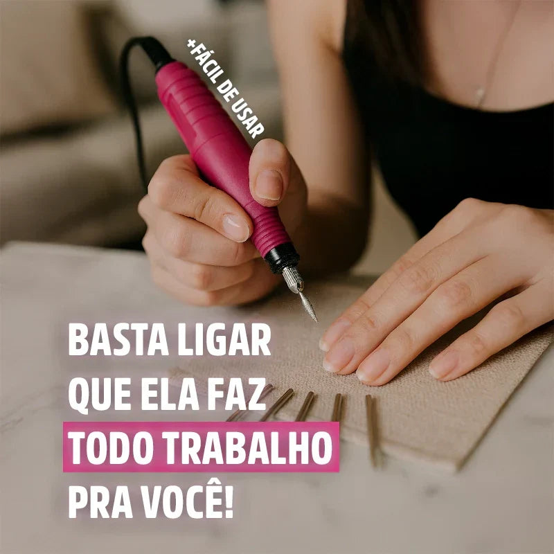 Lixa de Unha Elétrica Bivolt Profissional 6 em 1 Megapen