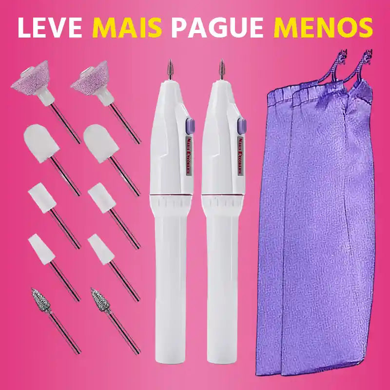 Lixa de Unha Elétrica Profissional 5 em 1 Sem Fio Megapen