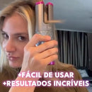 Kit Completo de Cabelo 3 em 1: Pente Alisador + Escova Alisadora + Modelador de Cachos